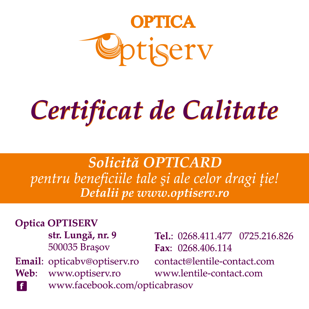 Certificat calitate